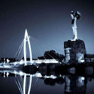 Keeper of the Plains sculpture in Wichita, Kansas