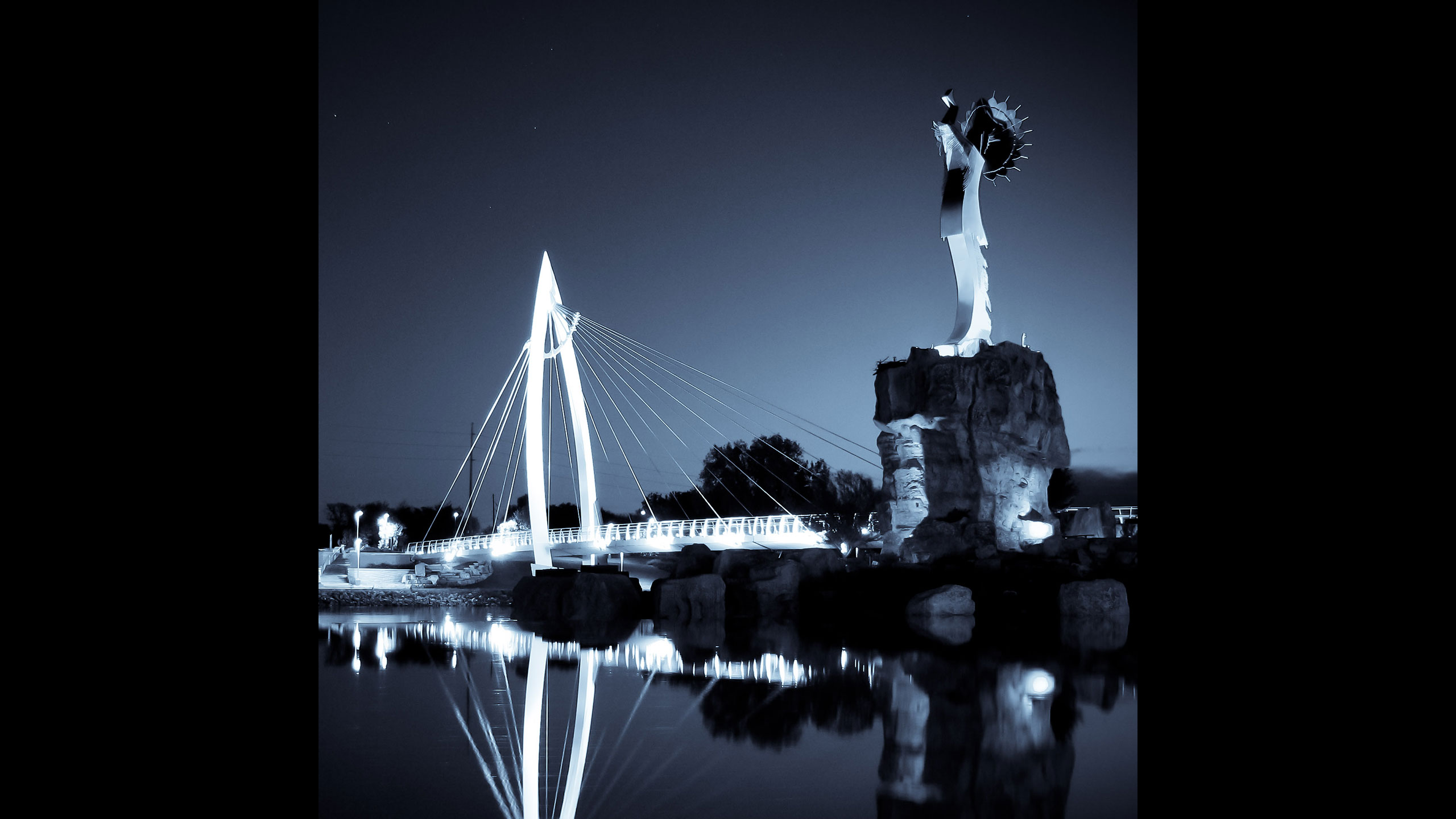 Keeper of the Plains sculpture in Wichita, Kansas